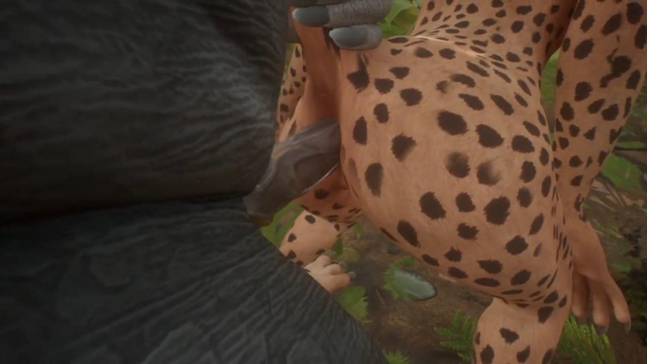 Фурри тоже сквиртят от ебли в анал, особенно если трахает носорог: Хентай  мультик